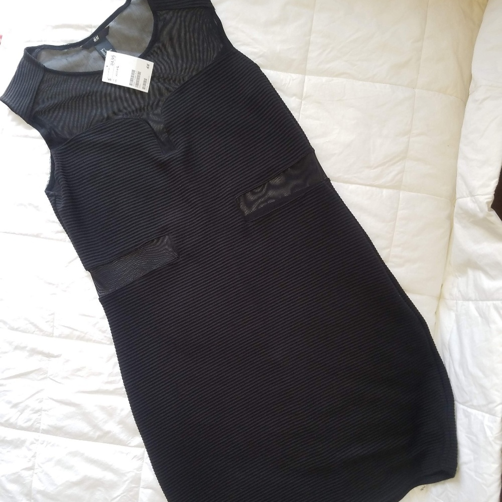 NWT-H&M CUTOUT MESH DRESS